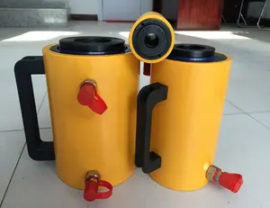 Double acting ultra high pressure high tonnage hydraulic cylinder