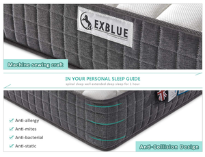 Kasur 5FT UK King 3D Berbahan Kain Bernapas dengan Pegas Kantung dan Busa Memori - Kasur Ortopedi 9 Zona - 8.7-Inci - Product Image 5