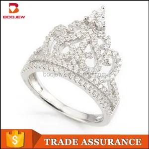 Cincin Platinum Harga Cap dengan S925 Terbaru Emas Putih Cincin Desain