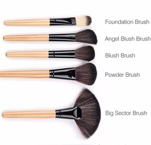 Set di 32 <span class=keywords><strong>Pennelli</strong></span> per <span class=keywords><strong>Trucco</strong></span> con Manico in Legno Naturale e Sintetico per Fondotinta, Eyeliner, Mascara, Ombretto, Cipria, <span class=keywords><strong>Blush</strong></span> e Rossetto - Product Image 5