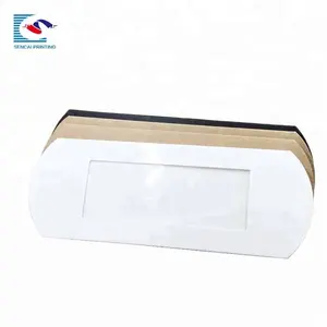 Wholesale jewelry pillow shape kraft paper box with PVC window