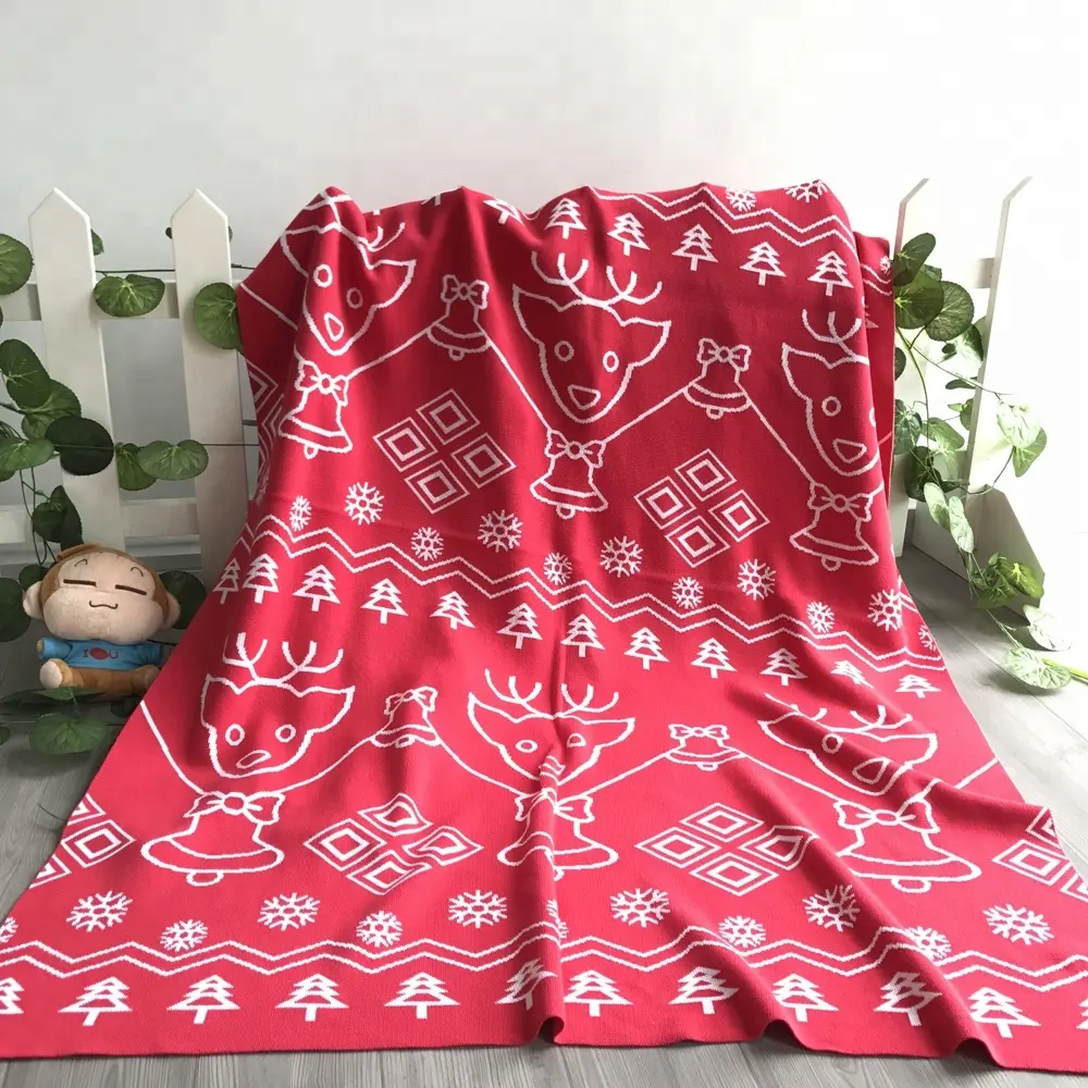 Design Blanket Christmas Knit Pattern Throw Blanket For Baby And Children