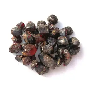 Atacado Raw Garnet Gemstone Semi-preciosas Em Bruto Vermelho Granada Pedra Natural Claro