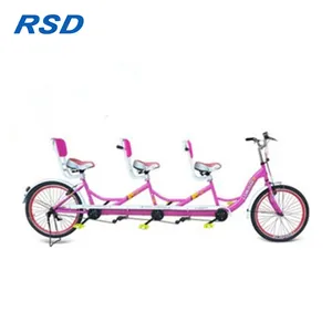 3 座 3 人自行车紫色萨里自行车/热卖两个萨里串联自行车/观光自行车