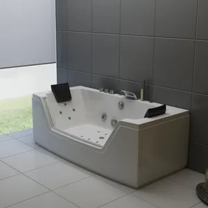 TUV认证玉米热水浴，新款RT1603便携式按摩热水浴缸，带加热器丙烯酸空气和漩涡浴缸CE白色