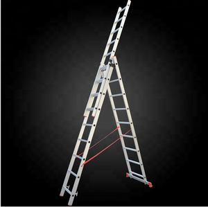 Échelle à <span class=keywords><strong>marches</strong></span> en aluminium à triple extension, de 9,8 pieds à <span class=keywords><strong>7</strong></span> mètres, avec barreaux confortables - Product Image 3