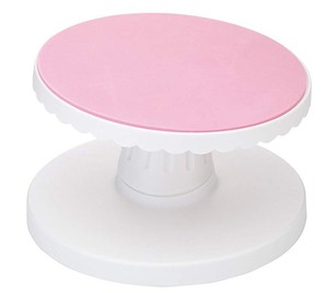 Ruota rotante regolabile di plastica della decorazione della torta di prezzi di fabbrica di vendita calda all'ingrosso, cremagliera rotante della torta - Product Image 1