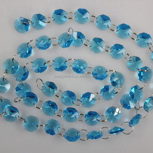 Calidad Superior dulce claro azul tallado Octagon cuentas de cristal de diamante para la boda Decoración de mesa - Product Image 3
