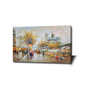 Peintures de couteaux à <span class=keywords><strong>Palette</strong></span> d'art de rue de <span class=keywords><strong>Paris</strong></span> peintes à la main - Product Image 3