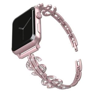 IVANHOE สร้อยข้อมือสแตนเลสสตีล42มม. 38มม.,สายนาฬิกาคริสตัลสำหรับ IWatch Apple Watch Series 4 <span class=keywords><strong>3</strong></span> 2 1 - Product Image 4