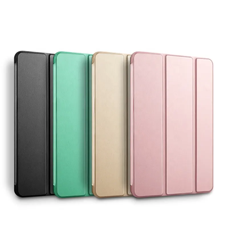 Transparant Hard Pc Back Case Voor Apple Ipad Mini 1,2,3, smart Trifold Pu Leather Case Met Auto Slaap En Wakker