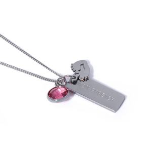 Birthstone Necklace <strong>Memorial</strong> Baby Feet Pendant Charms New <strong>Mum</strong> <strong>Gifts</strong>, Keepsake Jewelry - Product Image 2
