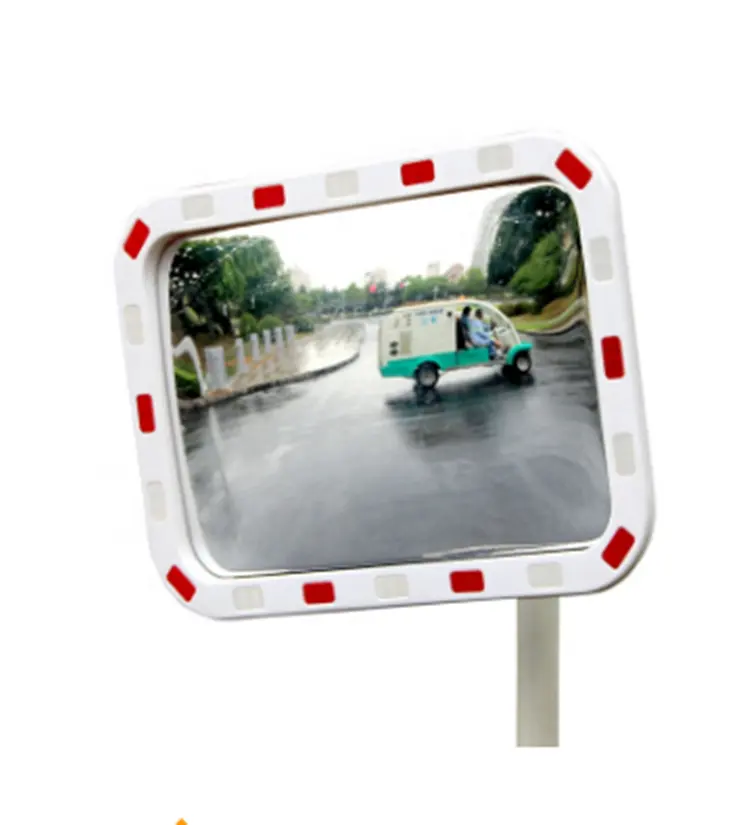 Miroir de stationnement convexe en acrylique, pour stationnement, sortie d'allée, rectangulaire