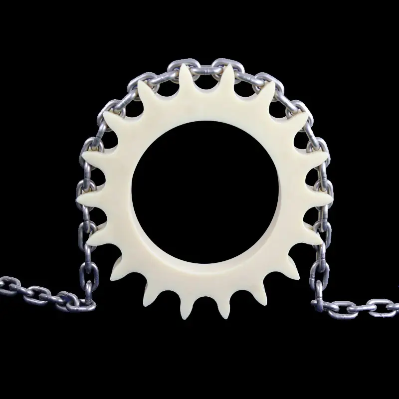 Sprocket de engrenagem de nylon para maquinaria convexo, alta qualidade, grande, plástico personalizado, dentes/transmissão de metal