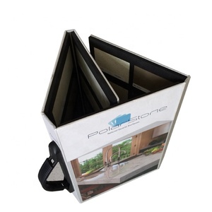 SmartSampleSync Papel pintado muestra libros Metal exhibición libro estante cartón granito muestra titular - Product Image 1