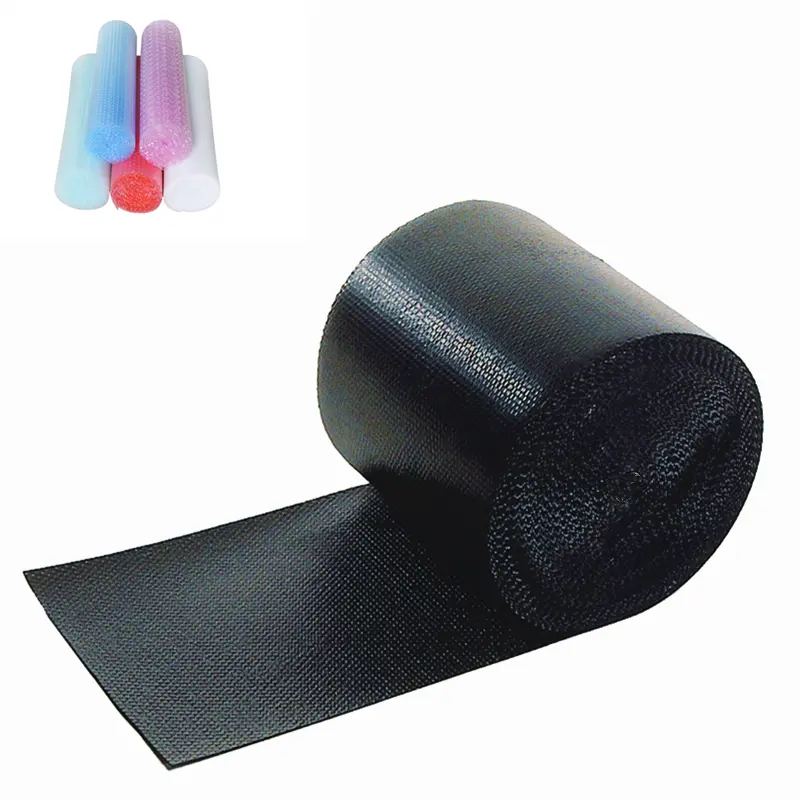 2 Zwarte Bubble Pack Wrap Ontwerp Verpakking, Glossy Black Bubble Plastic Roll