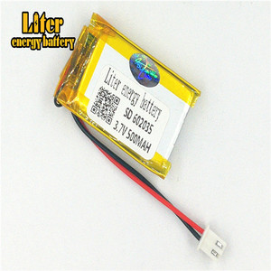 Plug 2.5-2 P 3.7 V 602035 mah 500 lithium polymer lipo rechargeable battery li ion Solar lithium battery with PCM - Product Image 1