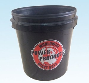 Custom logo drums container 1L 2L 5L plastic bucket crate&barrel with lid and handle