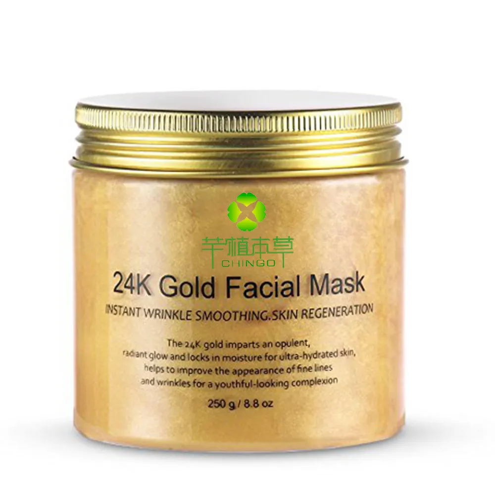 Máscara facial de hidratação profunda, máscara coreana de ouro 24k para hidratação profunda