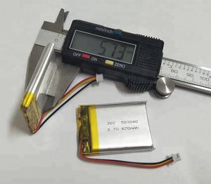 583040 <span class=keywords><strong>3</strong></span>.7V 670mAh ricaricabile li-ion polimeri di litio con PCM e 10K NTC - Product Image 2