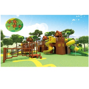 Parc d'attractions toboggan pour enfants, nouveaux produits de grande taille, terrain de jeux d'extérieur, navire de Pirate en bois - Product Image 5