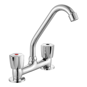 के लिए ब्रिटेन शैली दोहरी संभाल पीतल रसोई सिंक नल नल रसोई - Product Image 2