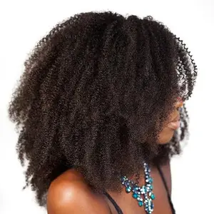 Clipe de extensão de cabelo humano afro, clipe encaracolado de extensões do cabelo brasileiro remy cabeça completa 7 pcslot 120g prosa produtos