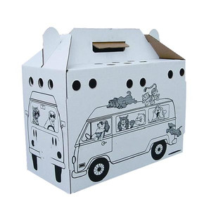 handle corrugated carton PET carrier cardboard box