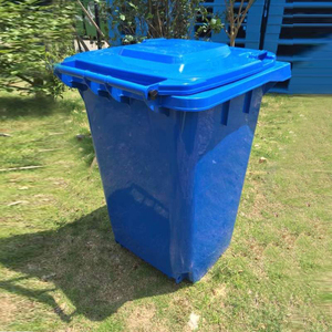 Pantalla de cine al aire libre Delgado pedal 240 litros de plástico basura contenedor utilizado en interiores y exteriores - Product Image 1