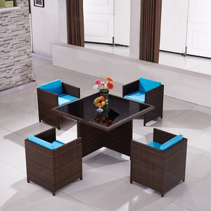 Modern Brown Patio Wicker Table 4 Seater Chairs Furniture Outdoor Garden Storage <strong>Rattan</strong> Aluminum 9 Piece <strong>Dining</strong> <strong>Sets</strong> - Product Image 5