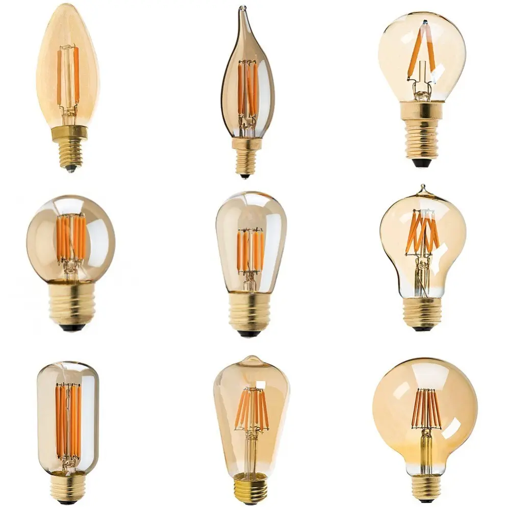 4W Dimmable Vintage LED Filament Bulb E26 E27 Tubular Style LED Edison Lamp T45 Decorative For Pendant Lights
