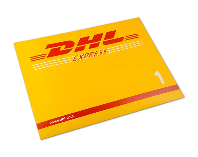 Nueva llegada Dhl Express sobre con la bolsa