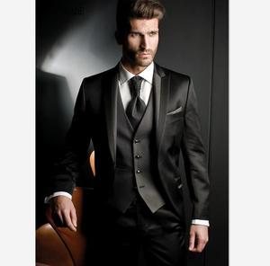 Good Quality Custom Peaked Lapel Three Pockets One <strong>Buttons</strong> Slim Fit Men <strong>Suit</strong> WF084 - Product Image 1