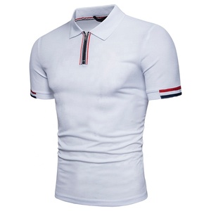 All'ingrosso abbigliamento estivo personalizzato per gli uomini t-shirt in cotone bianco a maniche corte t-shirt <span class=keywords><strong>Polo</strong></span> Pour Homme <span class=keywords><strong>1</strong></span>/4 Zip Pullover <span class=keywords><strong>Golf</strong></span> - Product Image 4