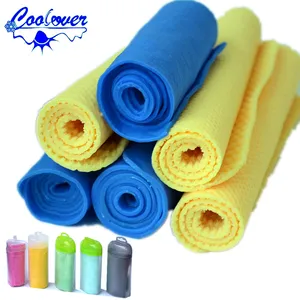 print PVA synthetic chamois cloth,shammy towel ,car wipeing cleaning magic chamois cloth 16x12in blue thickness size 43x32x0.2cm