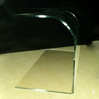 Écran de protection incurvé anti-éternuements en acrylique transparent, présentoir à gâteaux et aliments en plexiglas de 500 mm de long, avec cache anti-poussière pour comptoir