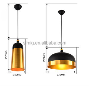 Simig illuminazione Moderna <span class=keywords><strong>paralume</strong></span> in alluminio E27 colore <span class=keywords><strong>dorato</strong></span> lampada a Sospensione per la casa illuminazione decorativa - Product Image 6