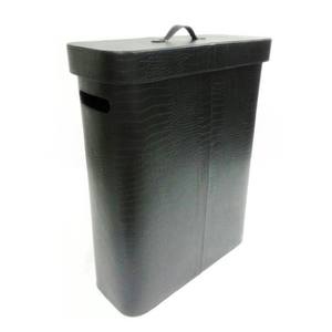 ถังซักผ้าหนัง PU ทรงสี่เหลี่ยมสีน้ำตาลขนาดใหญ่ - Product Image 5