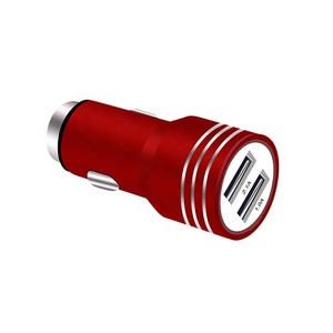 De metal barato de cargador de coche de color rico puerto dual del cargador del coche - Product Image 1