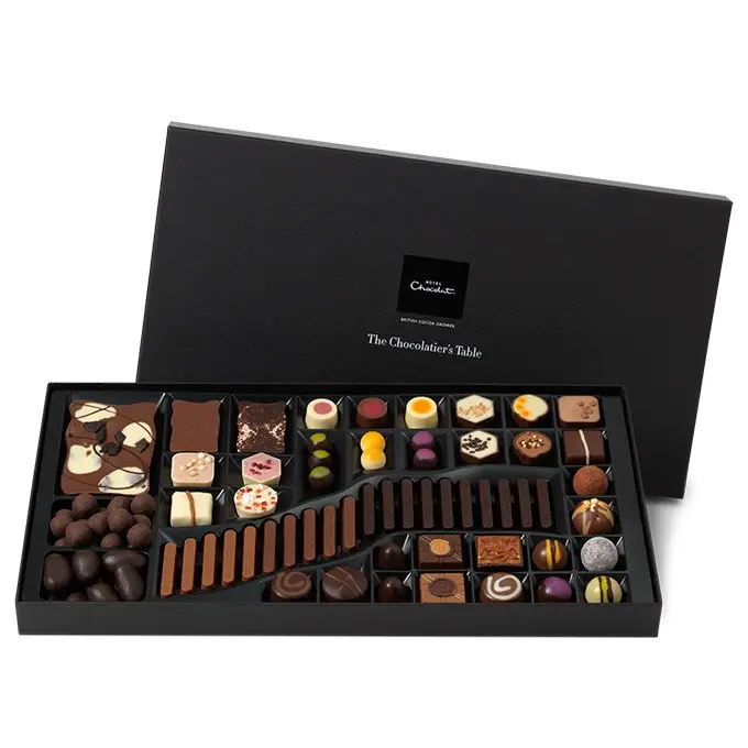 Chocolate, caja de embalaje de regalo de caja de cartón de embalaje de chocolate caja