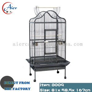 Altın Orta Boy Kuş Kafesi <span class=keywords><strong>Stand</strong></span>ı 60cm <span class=keywords><strong>Metal</strong></span> Çatı Tasarımlı Çevre Dostu Hayvan Yetiştirme Papağan Evi Tekerlekli Taban Fabrika Özelleştirilebilir - Product Image 6
