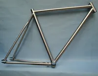Hidroformados tubo bicicleta de pista fixie de durable de titanio de bicicleta Marco Conjunto