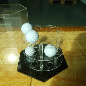 rotated acrylic display box for golf ball