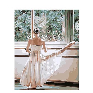 CHENISTORY 99563 Pittura Digitale con Numeri Ballerina in Piedi Senza Cornice Decorazione per la Casa - Product Image 1