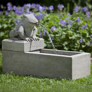 <span class=keywords><strong>Fuente</strong></span> de agua de piedra arenisca para decoración de patio, escultura de <span class=keywords><strong>rana</strong></span> animal para exteriores, venta al por mayor - Product Image 3