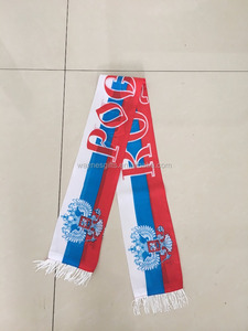 مخصص تصميم الحرير طباعة الشاشة روسيا العلم وشاح مشجعي كرة القدم - Product Image 4