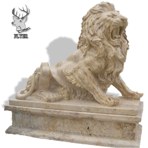 Estatua de León de Granito Grande para Decoración de Jardín en Venta - Product Image 3