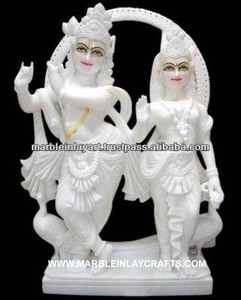 White Marble Radha Krishna Statue - Product Image 1