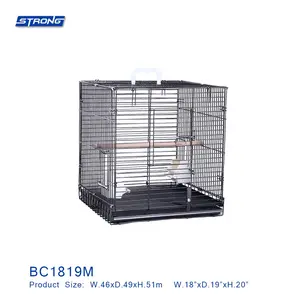 Folding Portable Metal Household Square Breeding Bird Cages Parrot Cage For Sale BC1819M