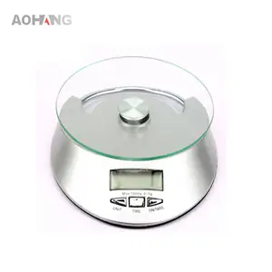 Baking Gram Scale Tempered Glass Scale, Washable Manual Kitchen Food Chinese Herbal Medicine Baking Scale With Clock